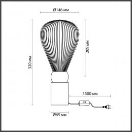 Настольная лампа Odeon Light Exclusive Elica 5402/1T  - 1 купить